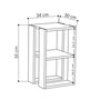 Hanah Home Mesita de Noche Lonie - White, 2 Niveles, 30x55x30 cm, Blanco